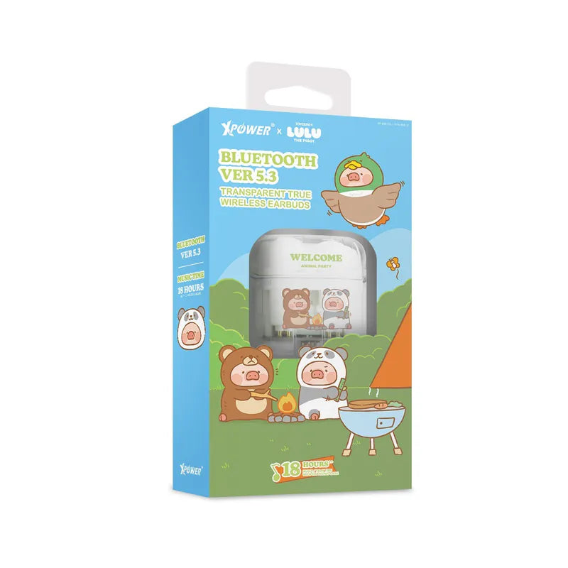 XPower x Lulu the 
Piggy BSE10 
Transparent True 
Wireless Bluetooth 
5.3 Earbuds