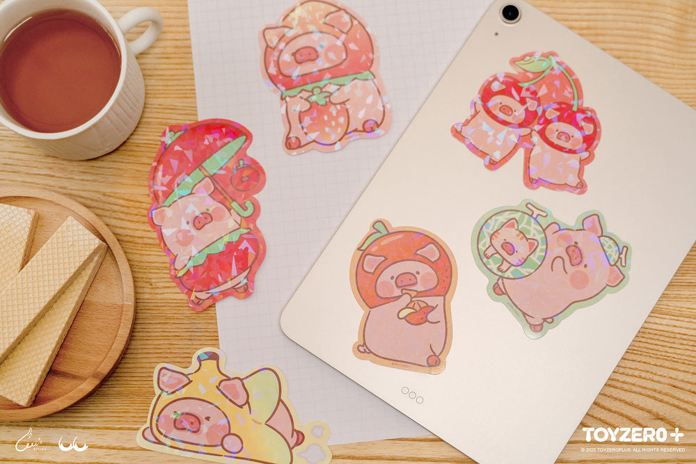 LuLu the Piggy Fruit - Bling Bling Sticker