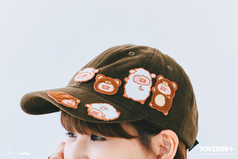 LuLu the Piggy Sheep & Bear - 5 x 5 cm Fluffy Sticker