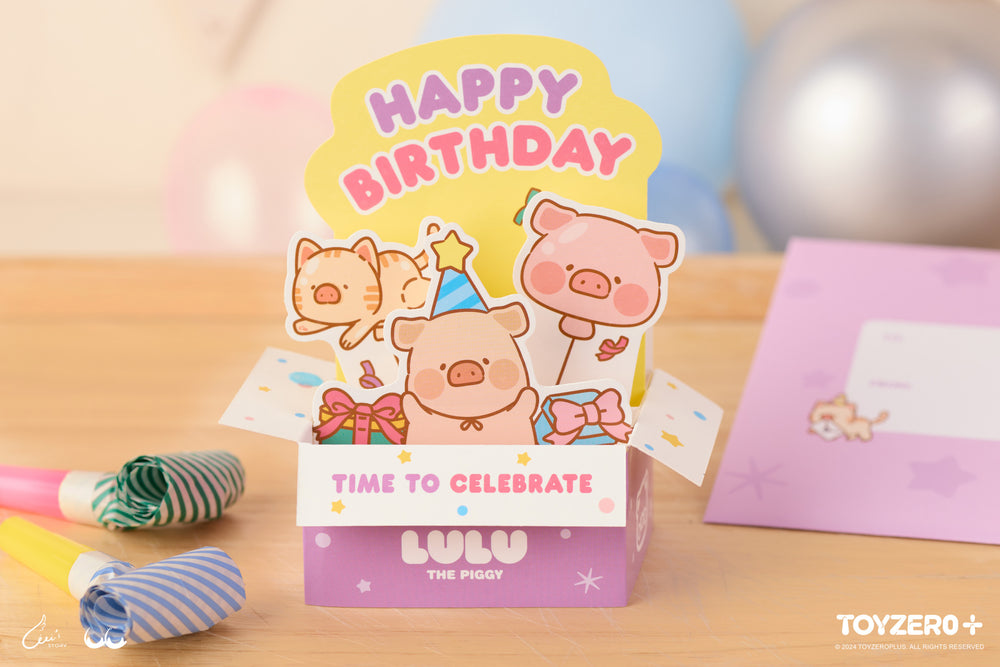 LuLu the Piggy Birthday - Birthday Card (A)